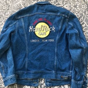 Vintage(circa 1980’s) hard rock jean jacket